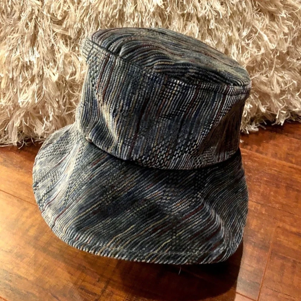 VINTAGE Bucket Crusher Fedora Cord Hat